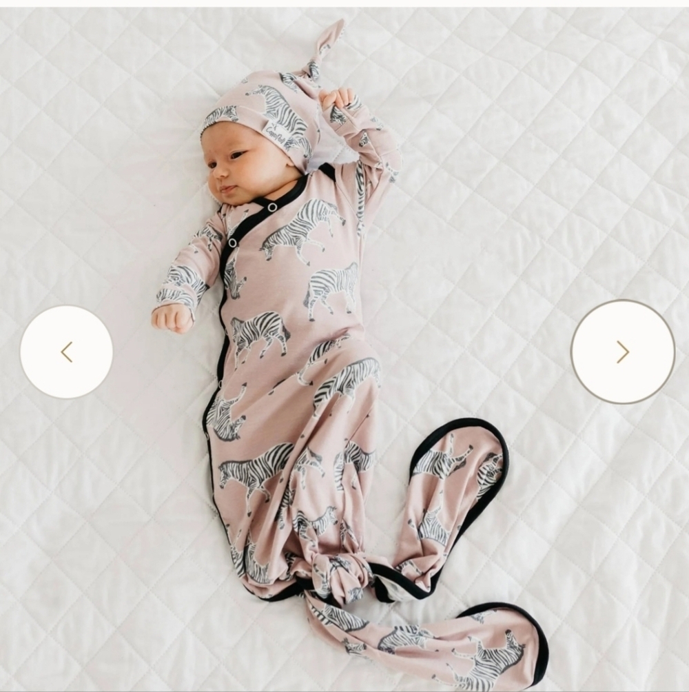 Copper Pearl Newborn Knotted Gown Zella